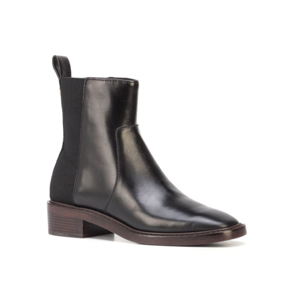Tory Burch Shoes - Tory Burch Square-toe Black Leather Chelsea Boots NWOT